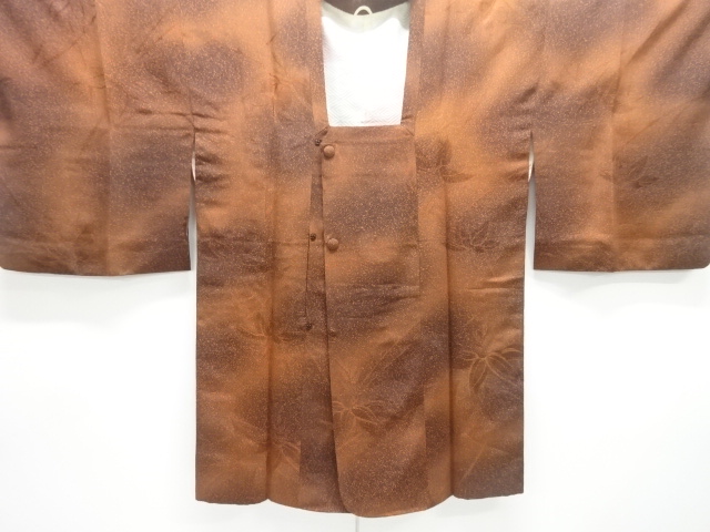 JAPANESE KIMONO / MICHIYUKI COAT / SILK / BOKASHI / SCATTERED NORI